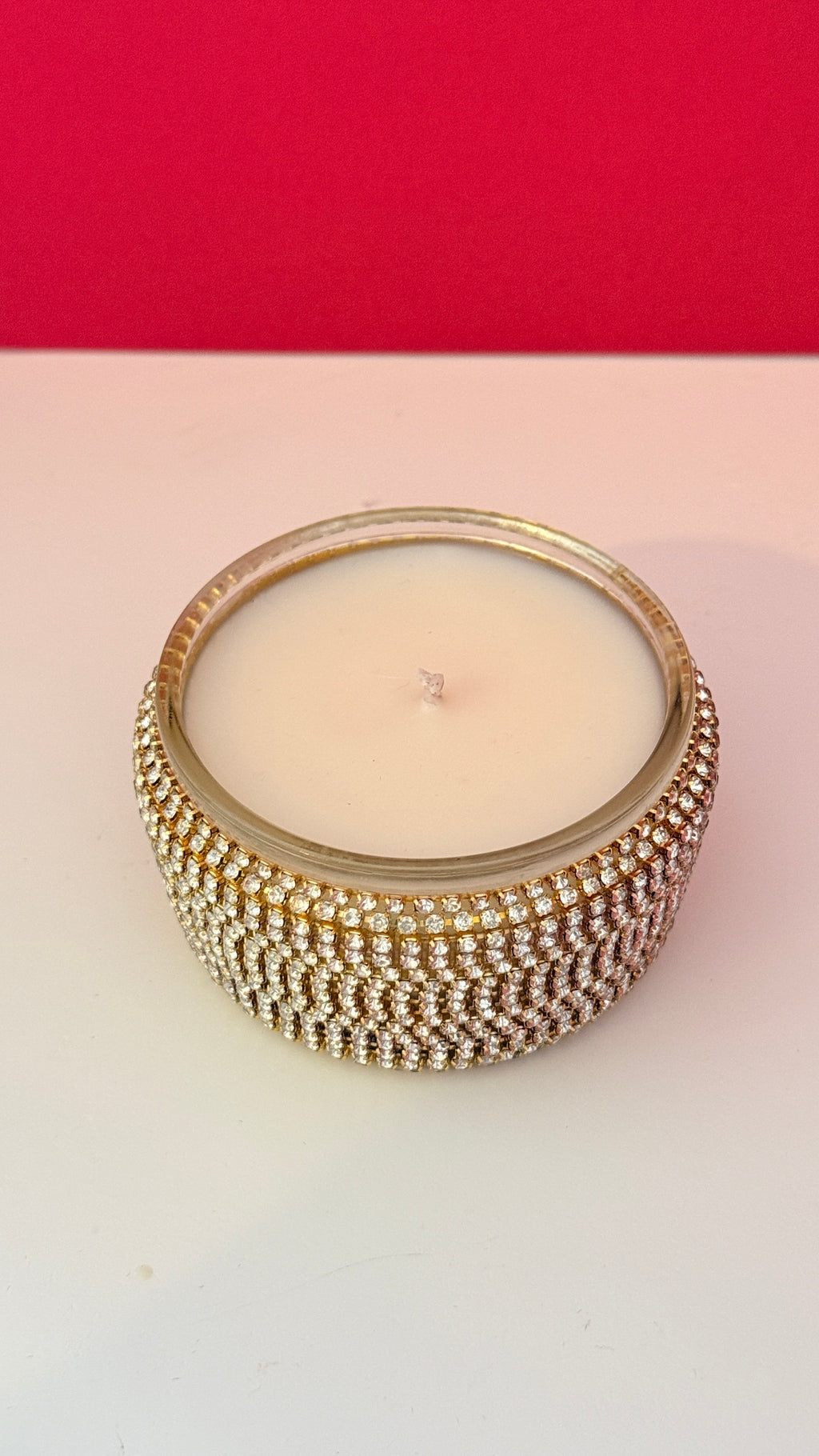 Personalized Gold Crystal Candle Favor | Wedding Guest Gift | Bridal Shower Favor | Baby Shower Candle | Handmade coconut Candle