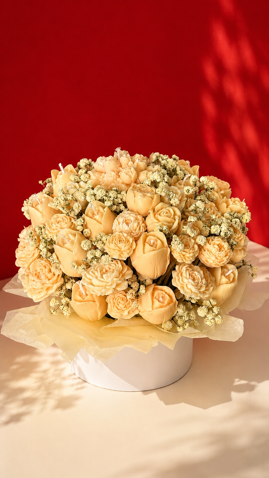 Bouquet de Fleurs en Cire Parfumée pour Fondants