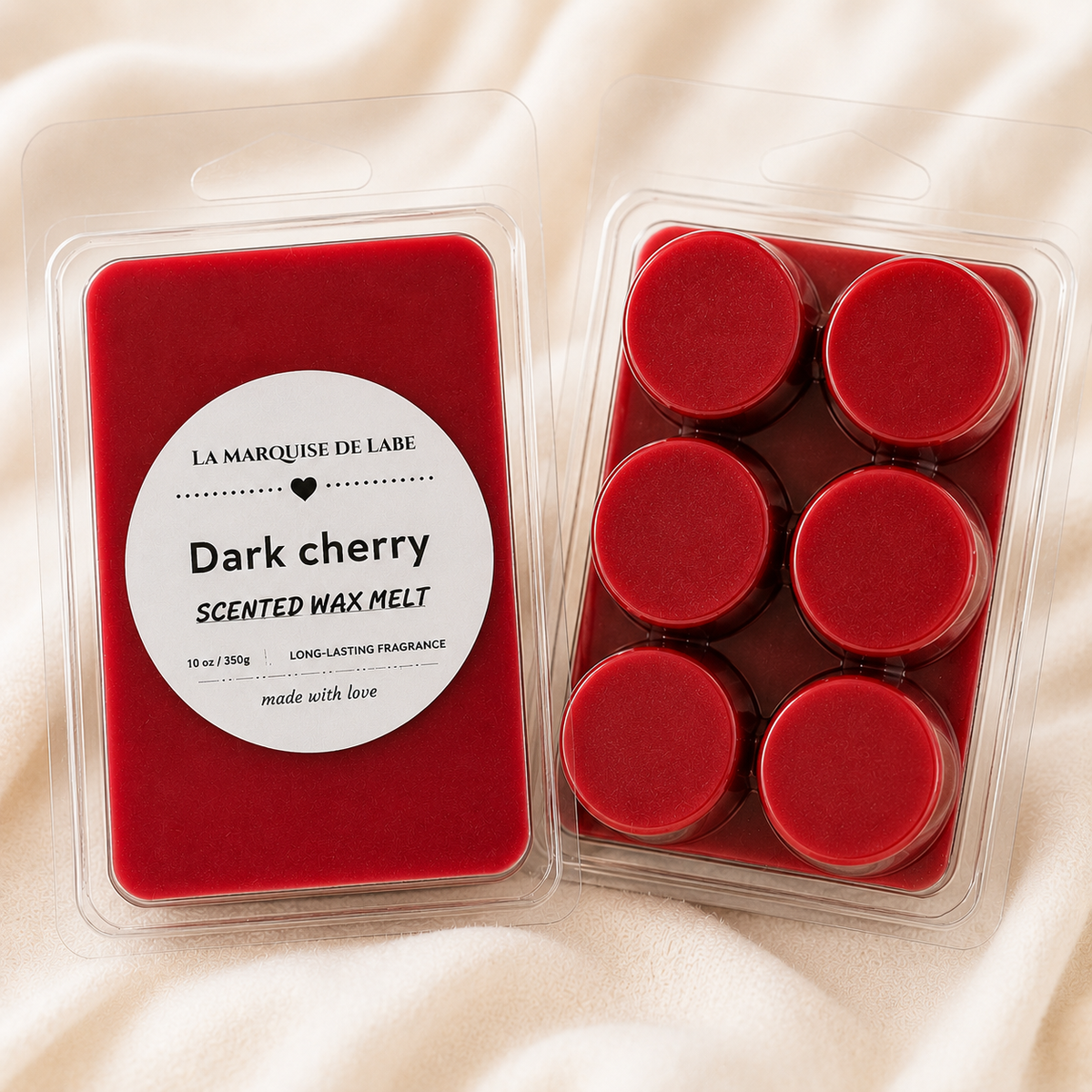 Fondant Parfumé Dark Cherry – Cire de colza – Wax Melt Parfumé Longue Durée | La Marquise de Labé
