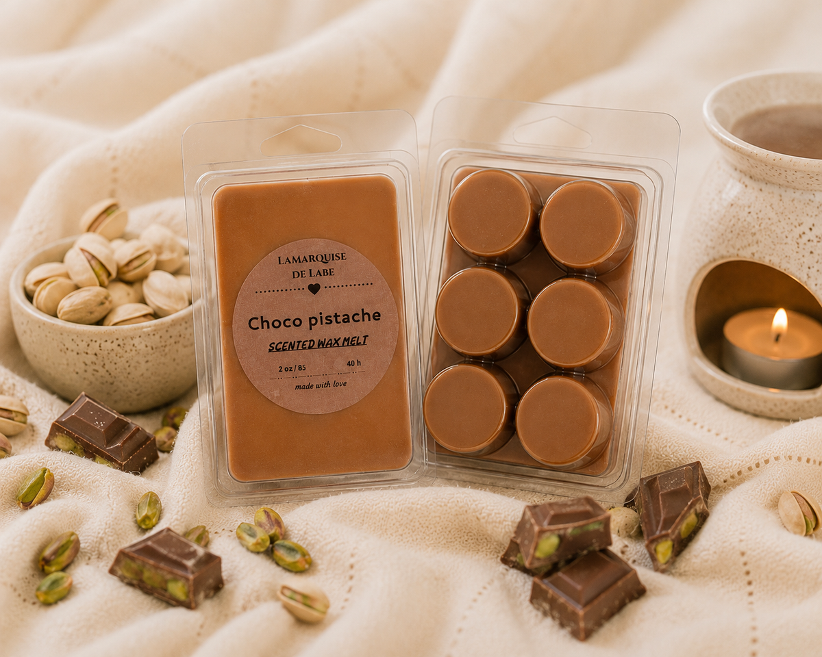 Fondant Parfumé Choco Pistache – Cire de Soja – Wax Melt Gourmand & Longue Durée | La Marquise de Labé