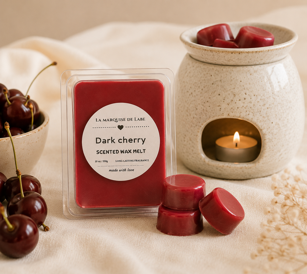 Fondant Parfumé Dark Cherry – Cire de colza – Wax Melt Parfumé Longue Durée | La Marquise de Labé