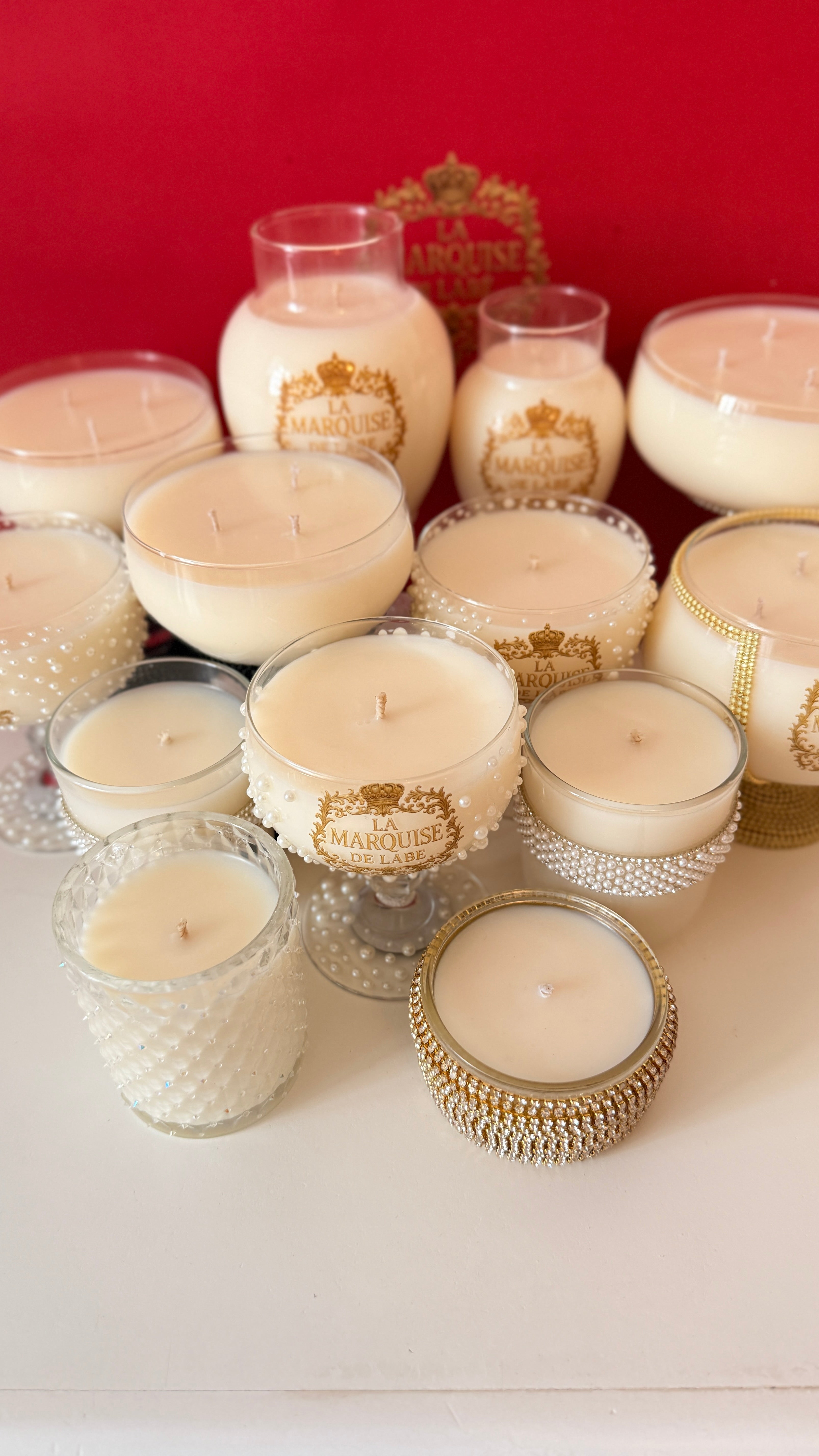 Luxury Scented Glass Candle – Perles de Marquise